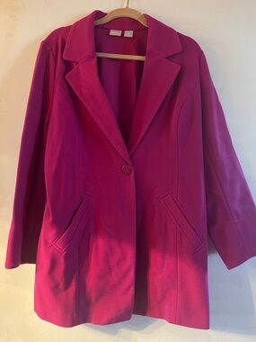 Chico's Fuchsia Single-Button Blazer Jacket